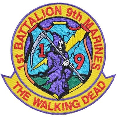 IRON ON  USMC THE WALKING DEAD PATCH