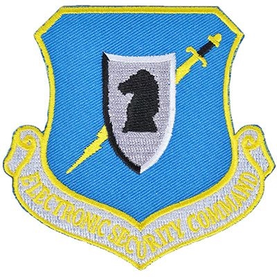 IRON ON ELECTRONIC SECURITY COMMAND PATCH