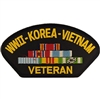 IRON ON WWII-KOREA-VIETNAM VETERAN HAT PATCH