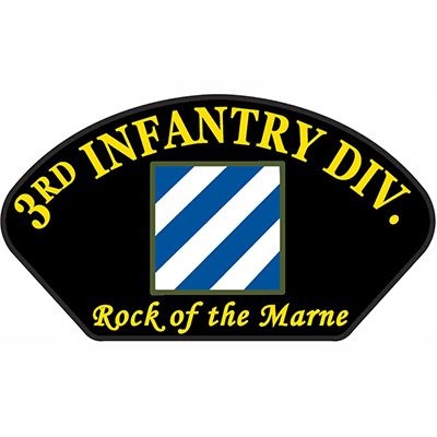 IRON ON 3rd INFANTRY DIV HAT PATCH