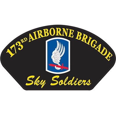 IRON ON 173rd AIRBORNE BRIGADE HAT PATCH
