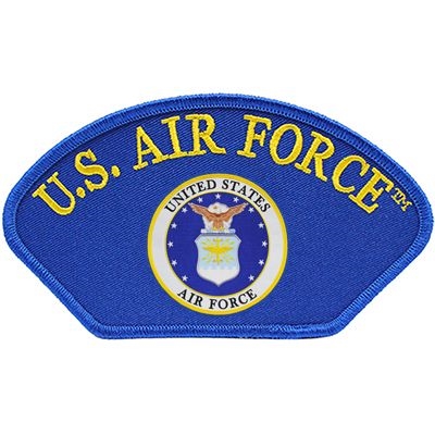 IRON ON  USAF EMBLEM HAT PATCH