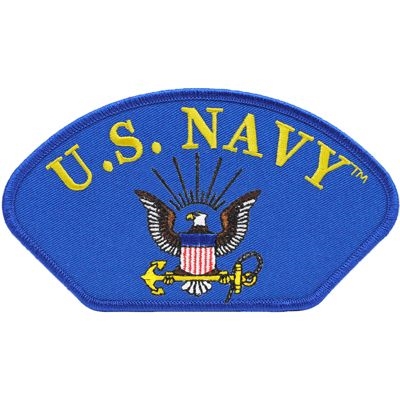 IRON ON US NAVY HAT PATCH