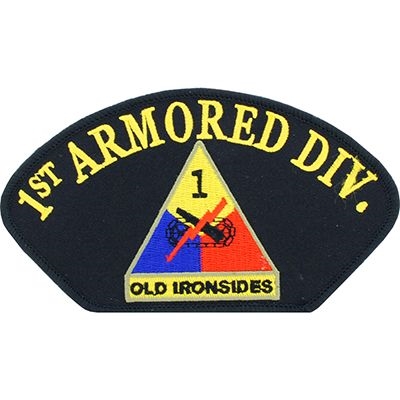 IRON ON 1st ARMORED DIV HAT PATCH
