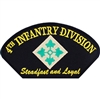 IRON ON 4th INFANTRY DIV HAT PATCH