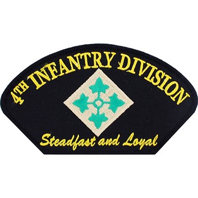 IRON ON 4th INFANTRY DIV HAT PATCH