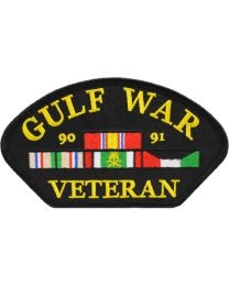 IRON ON GULF WAR VETERAN W/RIBBONS PATCH