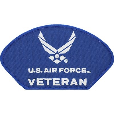 IRON ON USAF VETERAN LOGO HAT PATCH