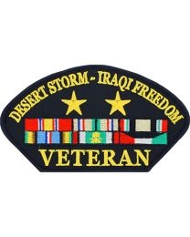 IRON ON DESERT STORM-IRAQI FREEDOM VETERAN PATCH