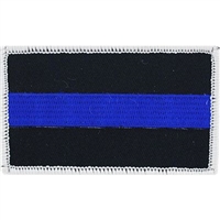 IRON ON BLUE STRIPE FLAG PATCH