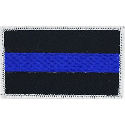 IRON ON BLUE STRIPE FLAG PATCH