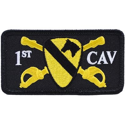 IRON ON 1st CAV RECATANGLE W/SWORDS PATCH
