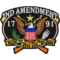 IRON ON 2ND AMENDMENT EAGLE PATCH