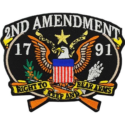 IRON ON 2ND AMENDMENT EAGLE PATCH