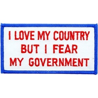 IRON ON I LOVE MY COUNTRY PATCH