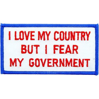 IRON ON I LOVE MY COUNTRY PATCH