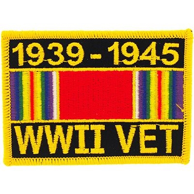 IRON ON WWII VET 1939-1945 PATCH