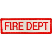 IRON ON FIRE DEPT TAB PATCH