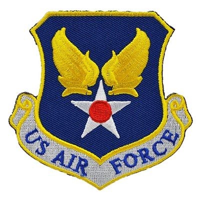 IRON ON AIR FORCE SHIELD PATCH