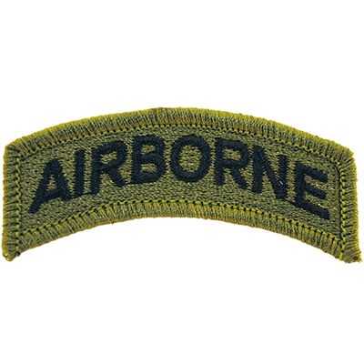 IRON ON SMALL AIRBRNE TAB SUBDUED PATCH