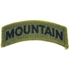 IRON ON SMALL MOUNTAIN TAB SUBDUED PATCH