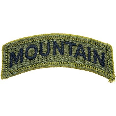 IRON ON SMALL MOUNTAIN TAB SUBDUED PATCH