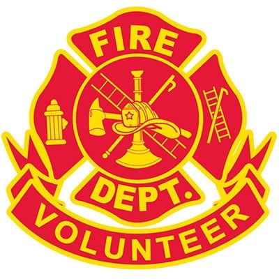 IRON ON VOLUNTEER FIRE DEPT PATCH