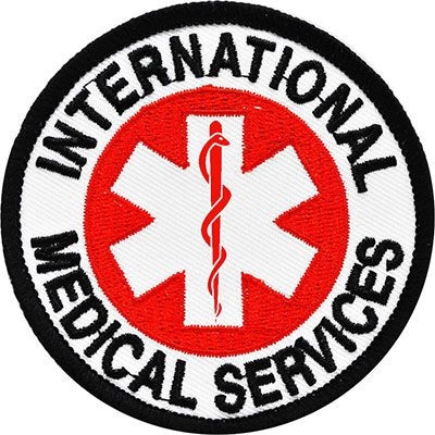 IRON ON INTERNATIONAL MEDICAL SERVICES PATCH