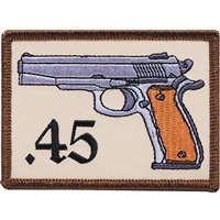 IRON ON .45 CAL GUN PATCH