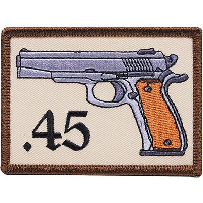 IRON ON .45 CAL GUN PATCH