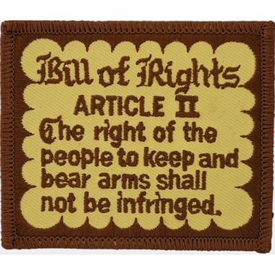 IRON ON BILL OF RIGHTS PATCH