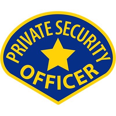 IRON ON PRIVATE SECURITY OFFICER PATCH