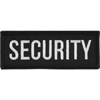 IRON ON SECURITY TAB BLK/WHITE PATCH