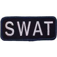 IRON ON SWAT TAB BLK/WHITE PATCH