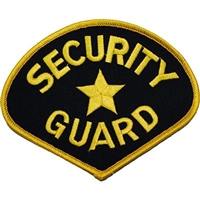 IRON ON SECURITY GUARD ROYAL/YELLOW PATCH