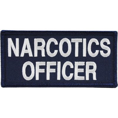 IRON ON NARCOTICS OFFICER TAB PATCH