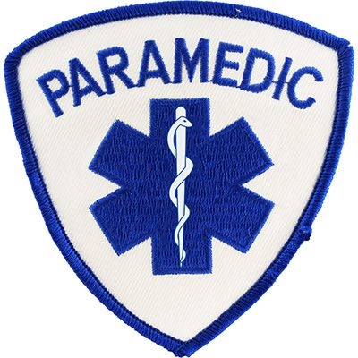 IRON ON PARAMEDIC LOGO PATCH