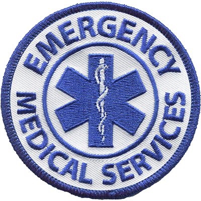 IRON ON ROUND EMS LOGO PATCH