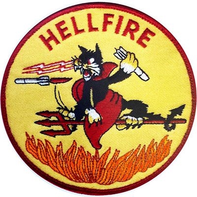 IRON ON USMC HELLFIRE PATCH