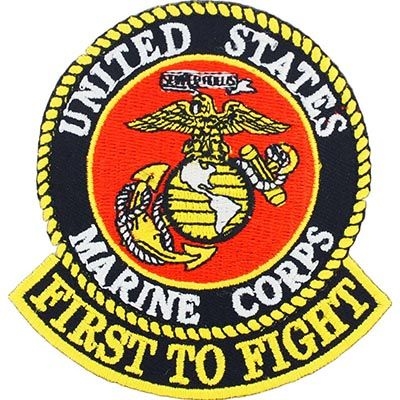 IRON ON USMC FIRST TO FIGHT PATCH