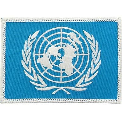 IRON ON UNITED NATIONS FLAG PATCH