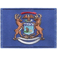 IRON ON MICHIGAN FLAG PATCH