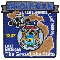 IRON ON  MICHIGAN MAP PATCH