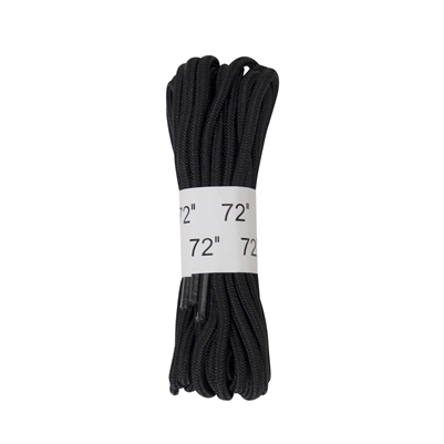 72" Black Boot Laces