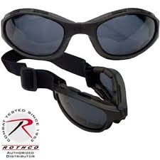 BLACK COLLAPSIBLE TACTICAL GOGGLES