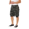 Vintage Paratrooper Cargo Shorts - Black Camo
