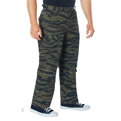 Vintage Paratrooper Cargo Fatigue Pants - Tiger Stripe Camo