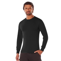Long Sleeve Solid T-Shirt - Black