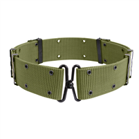 Olive Drab GI Style Pistol Belt With Metal Buckle