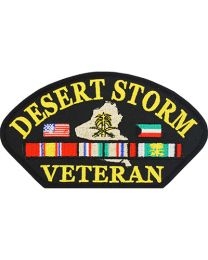 IRON ON DESERT STORM VETERAN HAT PATCH